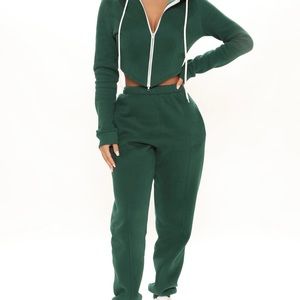 2 piece sweat suit .
